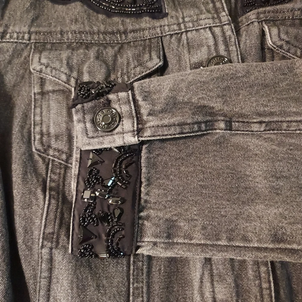 Chicos Demin Black Womens Jacket - Picture 7 of 9